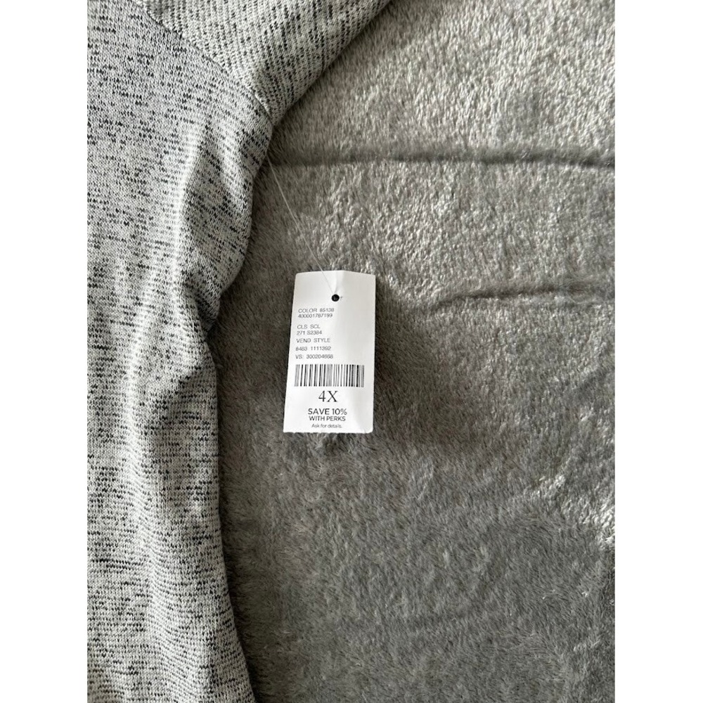 Catherines 4X (30/32W) Top NWT Gray Purple 3/4 Sleeve - Picture 4 of 5